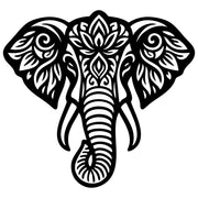 Mandala Elephant Head DXF File – CNC Cutting Design | AWELEPHANT587