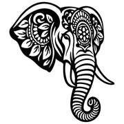 Mandala Elephant Head DXF File – CNC Cutting Design | AWELEPHANT590