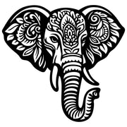 Mandala Elephant Head DXF File – CNC Cutting Design | AWELEPHANT595
