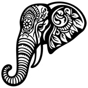 Mandala Elephant Head DXF File – CNC Cutting Design | AWELEPHANT599