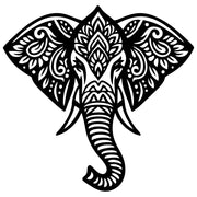 Mandala Elephant Head DXF File – CNC Cutting Design | AWELEPHANT602