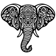 Mandala Elephant Head DXF File – CNC Cutting Design | AWELEPHANT605