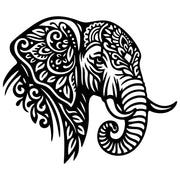 Mandala Elephant Head DXF File – CNC Cutting Design | AWELEPHANT606