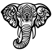 Mandala Elephant Head DXF File – CNC Cutting Design | AWELEPHANT607