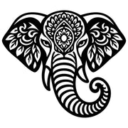 Mandala Elephant Head DXF File – CNC Cutting Design | AWELEPHANT608