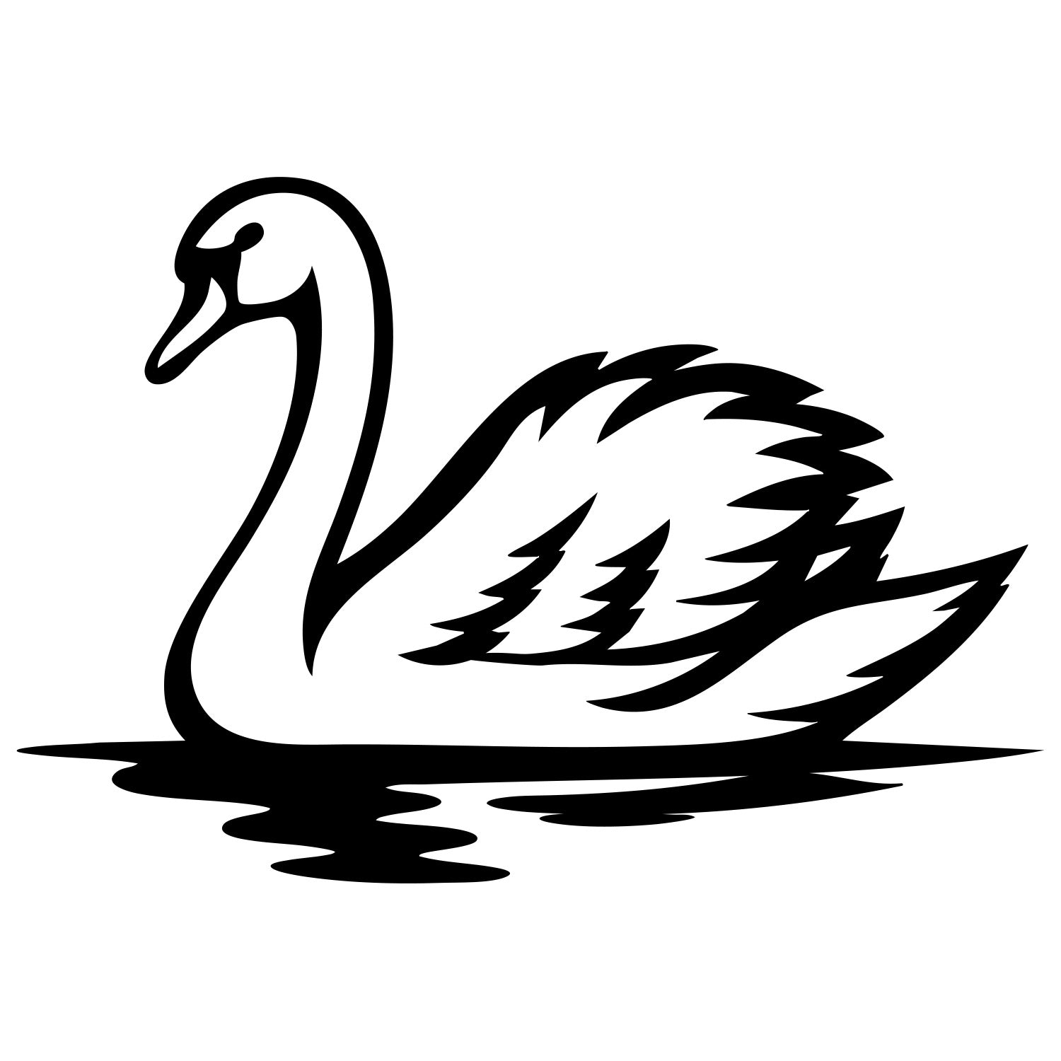 Mute Swan DXF File – CNC Cutting Design | ABSWAN1