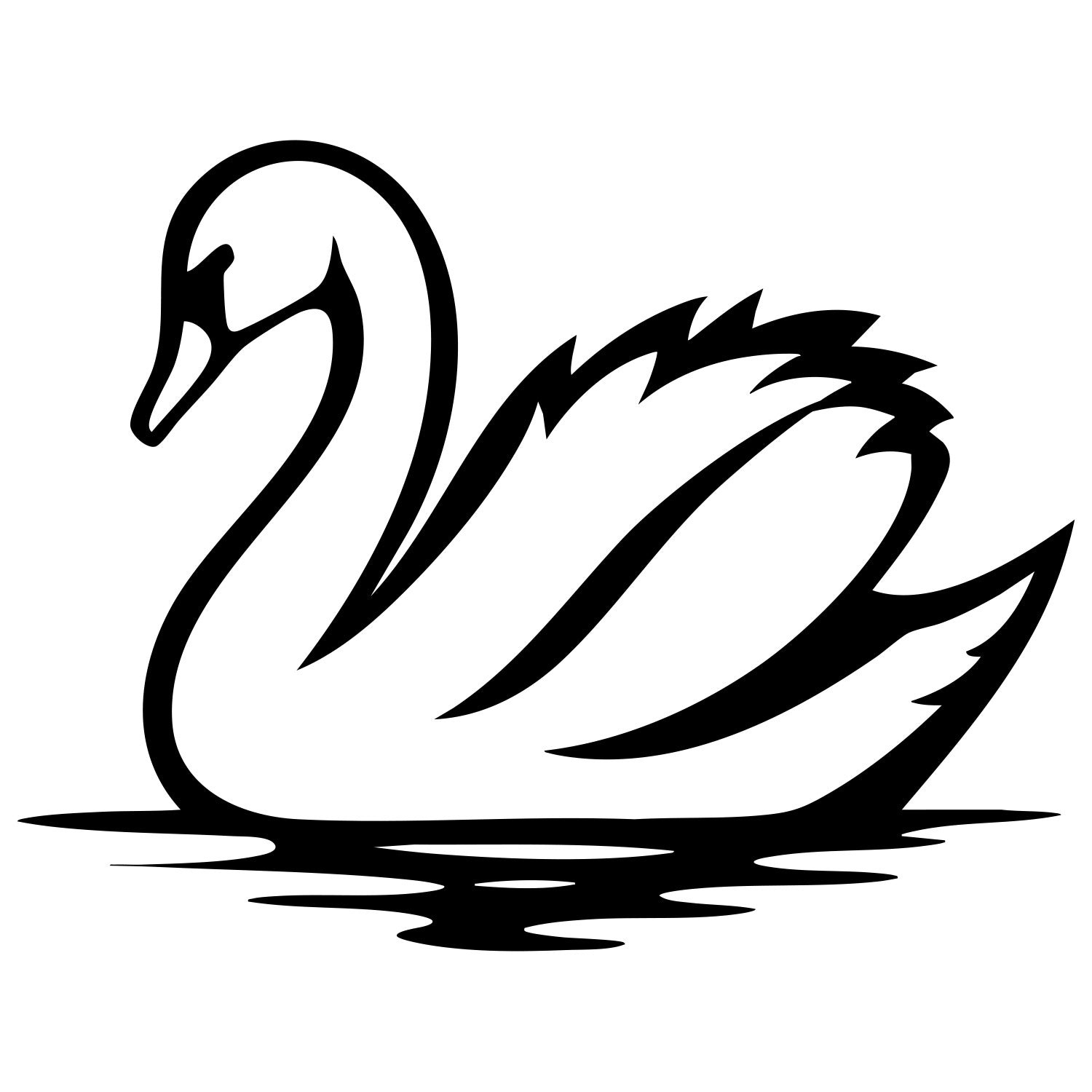 Mute Swan DXF File – CNC Cutting Design | ABSWAN14