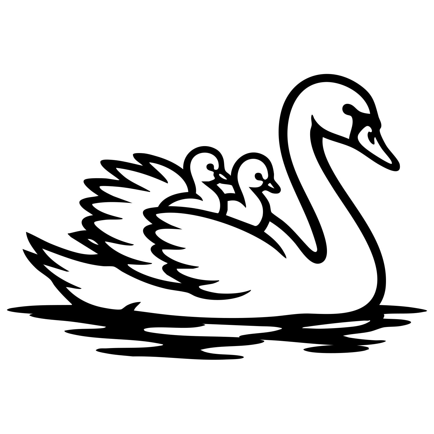 Mute Swan DXF File – CNC Cutting Design | ABSWAN15
