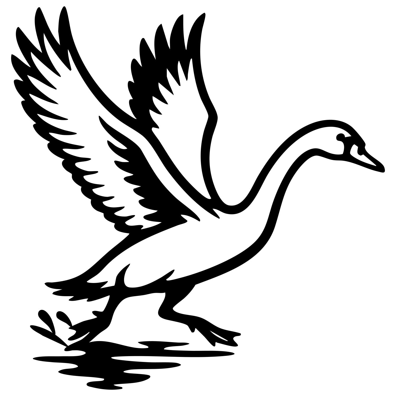 Mute Swan DXF File – CNC Cutting Design | ABSWAN19