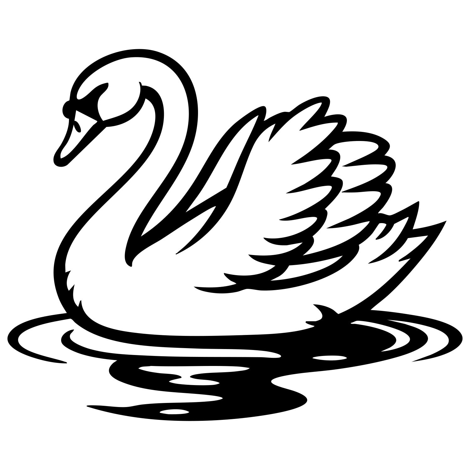 Mute Swan DXF File – CNC Cutting Design | ABSWAN2