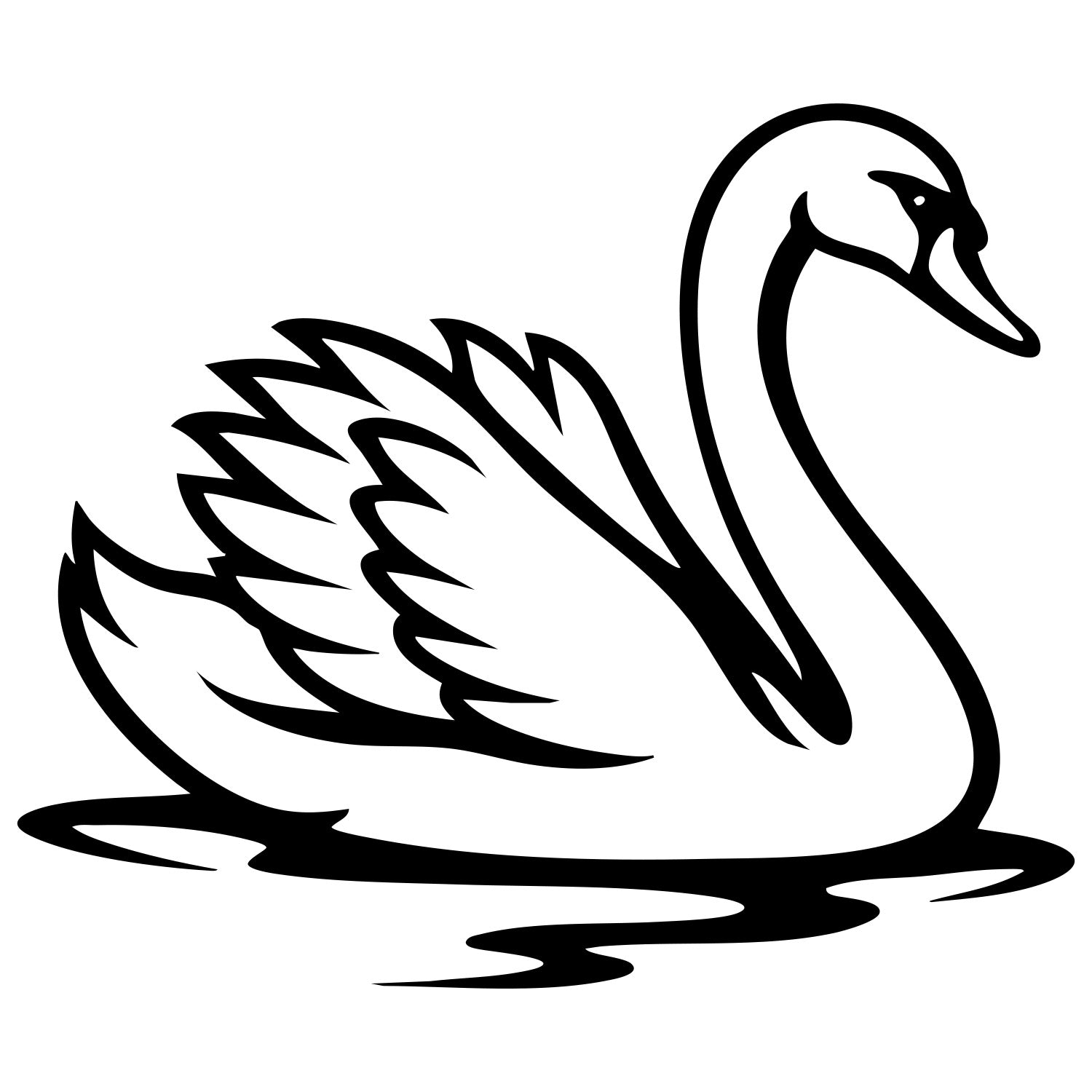 Mute Swan DXF File – CNC Cutting Design | ABSWAN3
