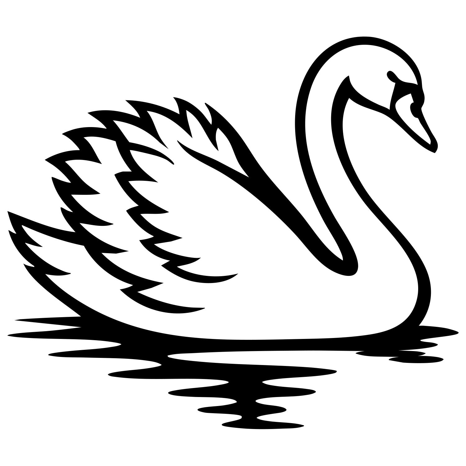 Mute Swan DXF File – CNC Cutting Design | ABSWAN5