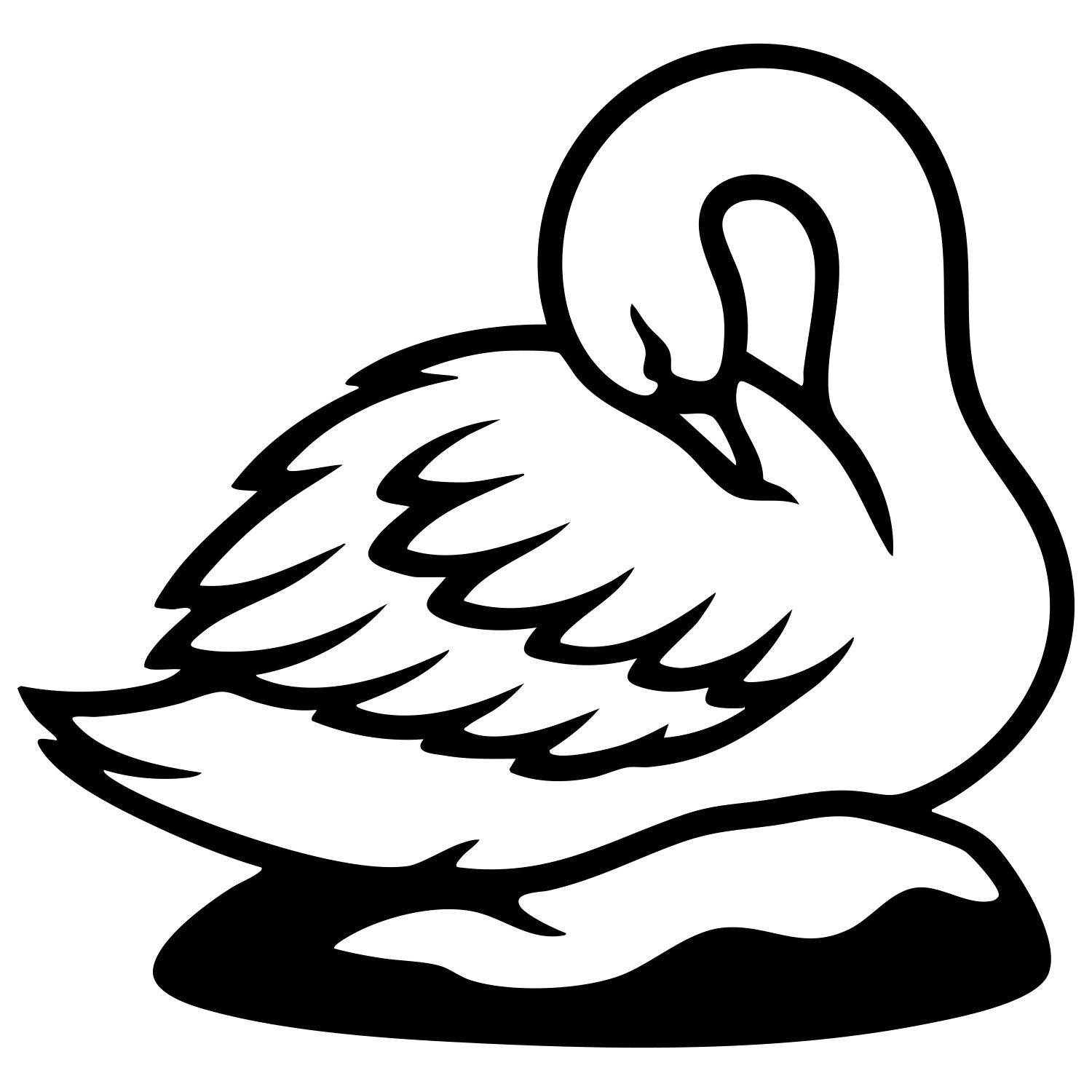 Mute Swan DXF File – CNC Cutting Design | ABSWAN8