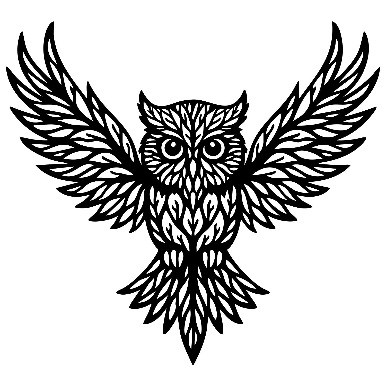 Owl Tree DXF File – CNC Cutting Design | ABOWL228