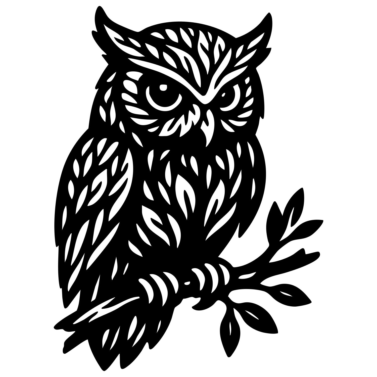 Owl Tree DXF File – CNC Cutting Design | ABOWL230