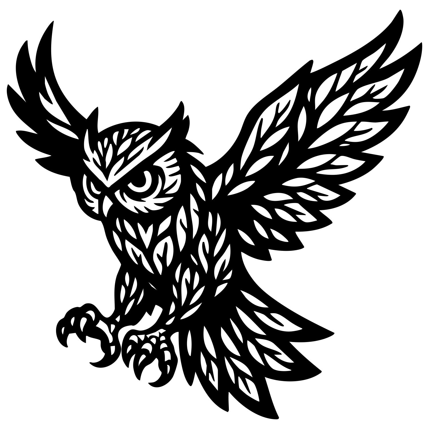 Owl Tree DXF File – CNC Cutting Design | ABOWL231