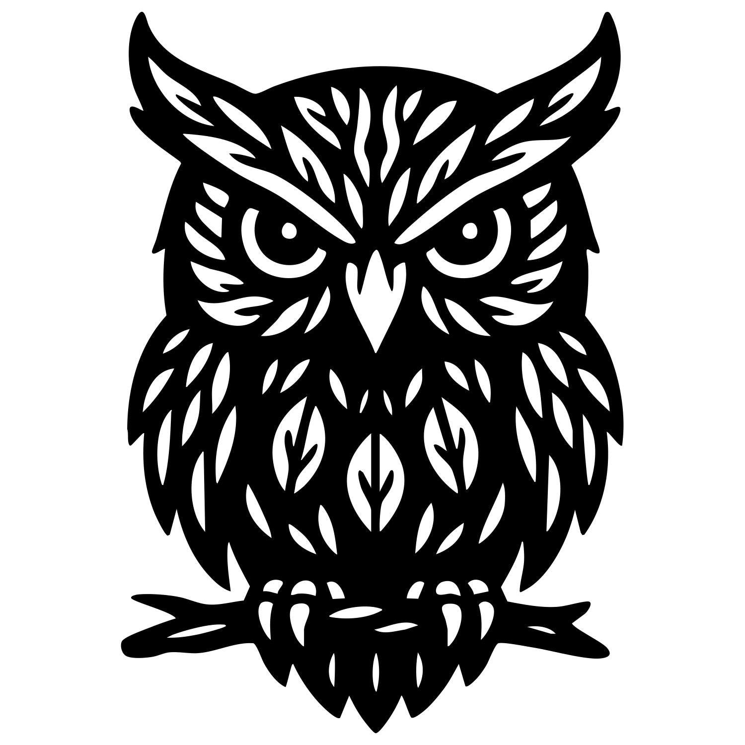 Owl Tree DXF File – CNC Cutting Design | ABOWL233