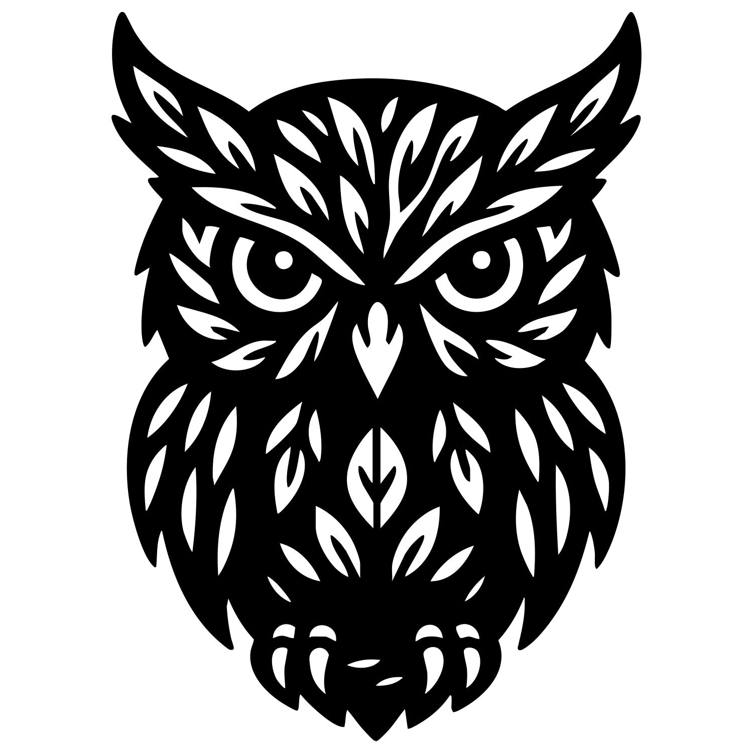 Owl Tree DXF File – CNC Cutting Design | ABOWL236