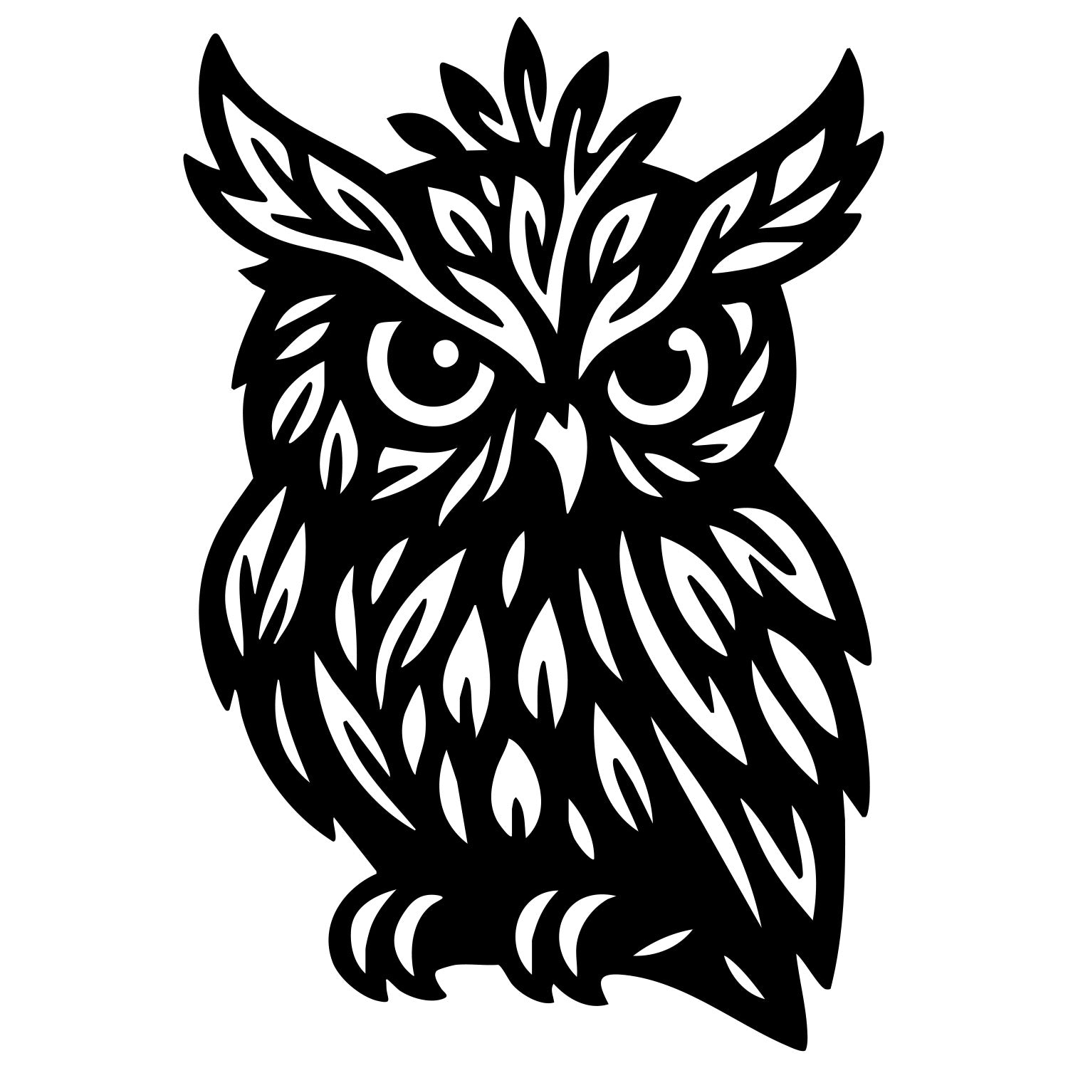 Owl Tree DXF File – CNC Cutting Design | ABOWL242