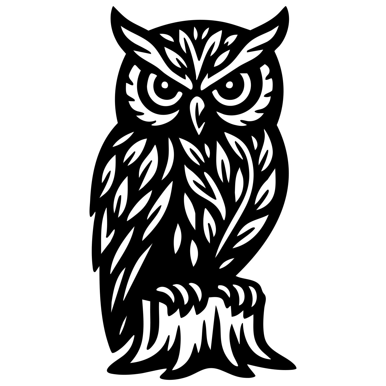 Owl Tree DXF File – CNC Cutting Design | ABOWL243