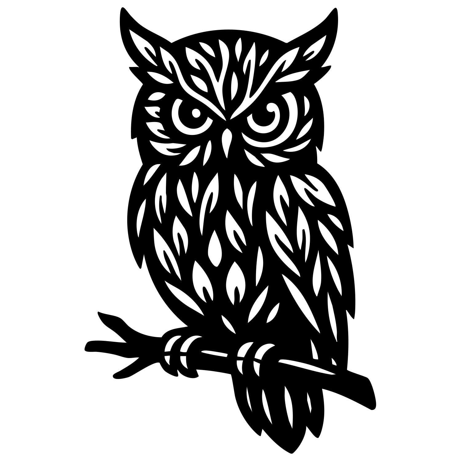 Owl Tree DXF File – CNC Cutting Design | ABOWL244