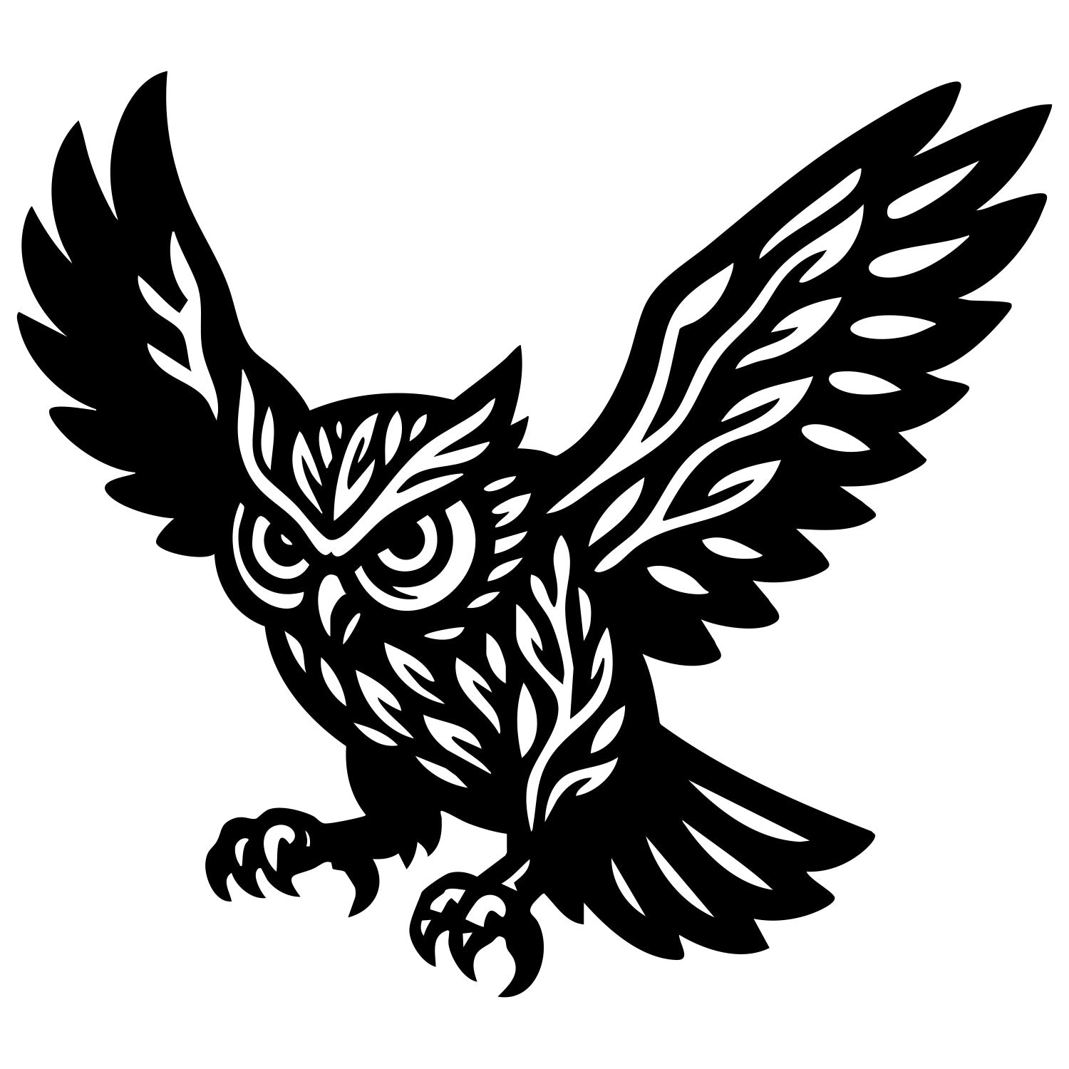 Owl Tree DXF File – CNC Cutting Design | ABOWL245