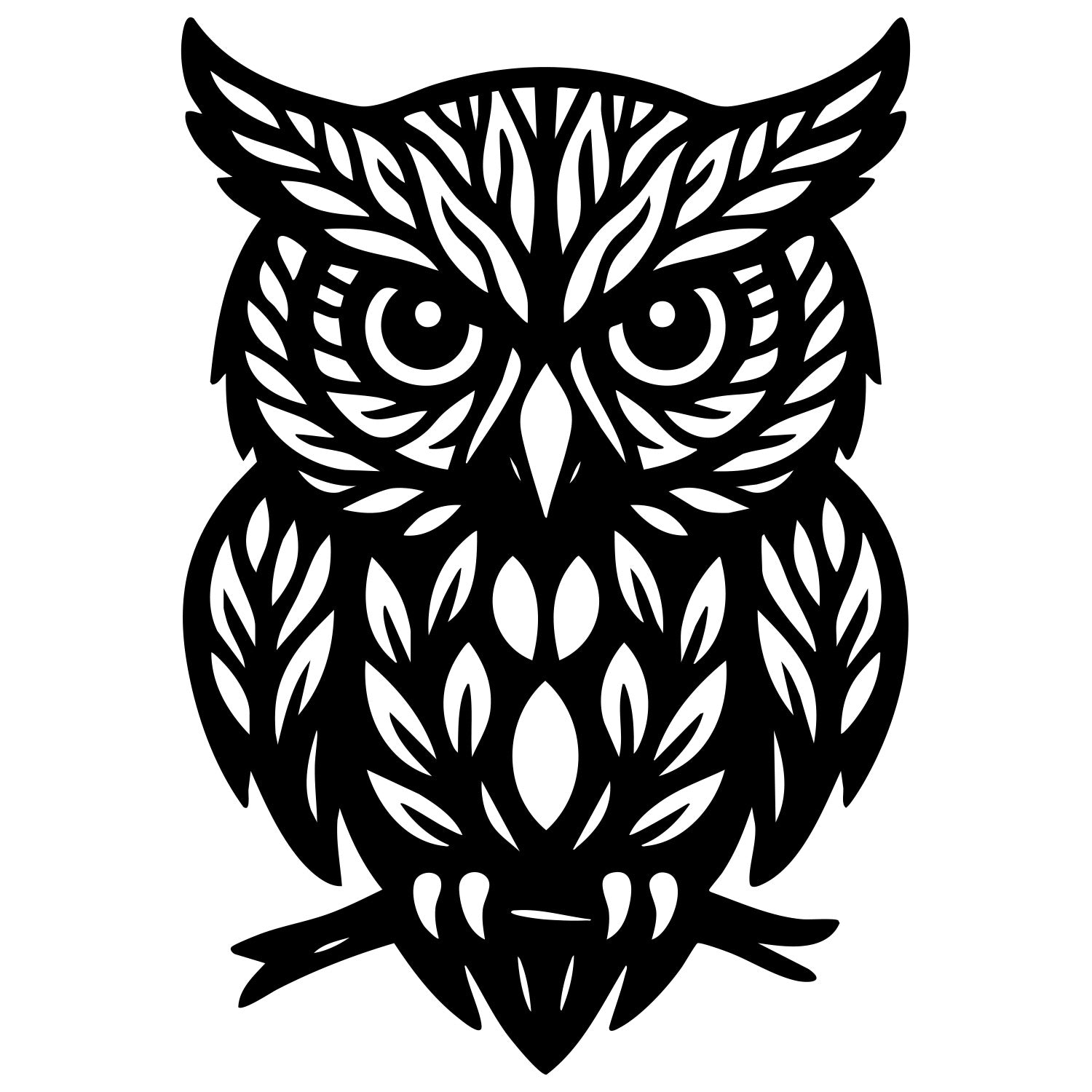 Owl Tree DXF File – CNC Cutting Design | ABOWL246