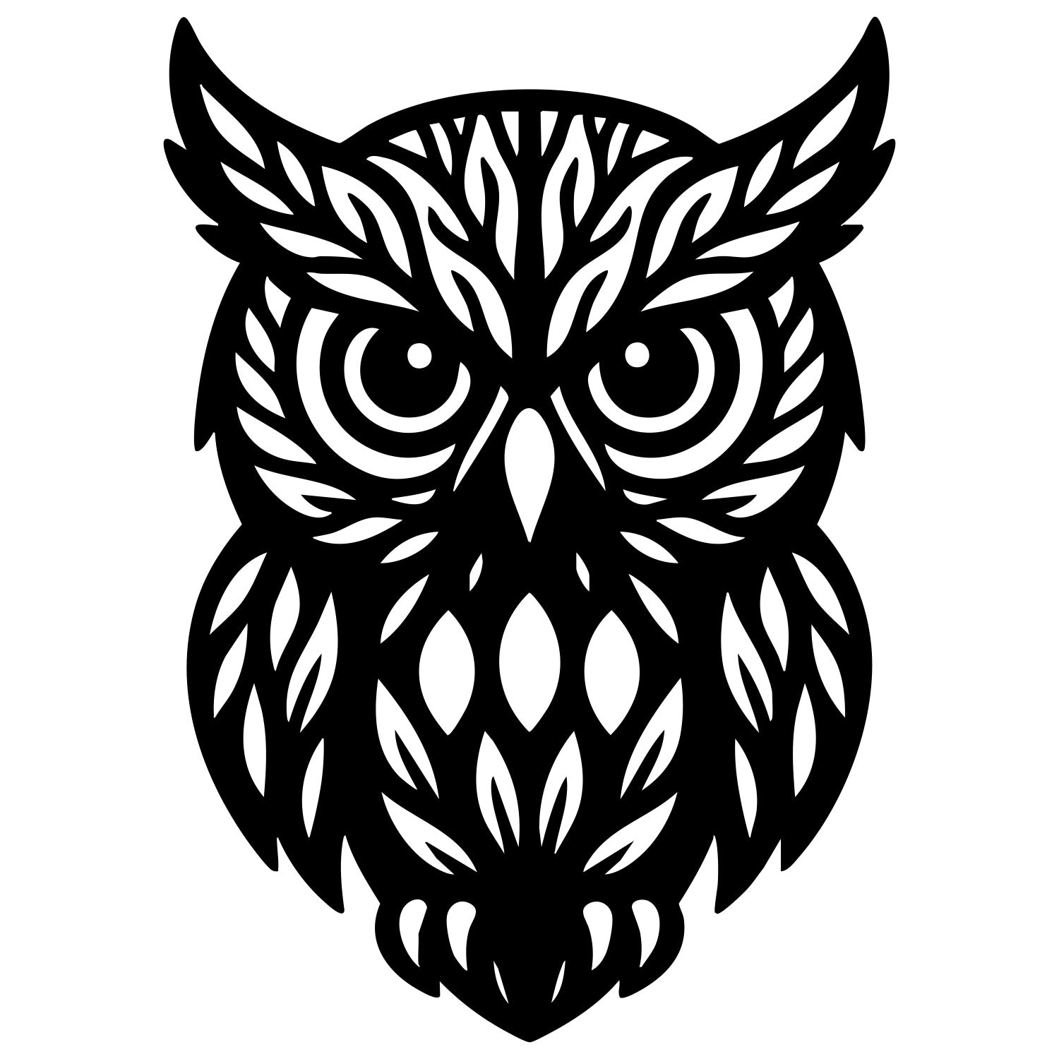 Owl Tree DXF File – CNC Cutting Design | ABOWL249