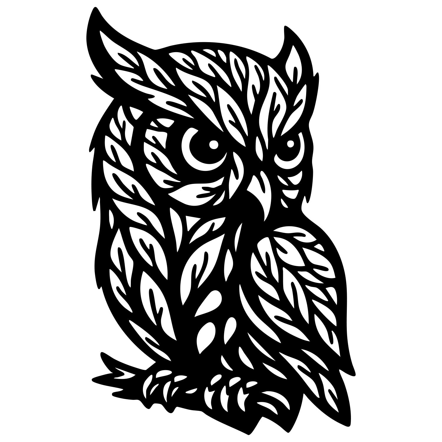 Owl Tree DXF File – CNC Cutting Design | ABOWL257
