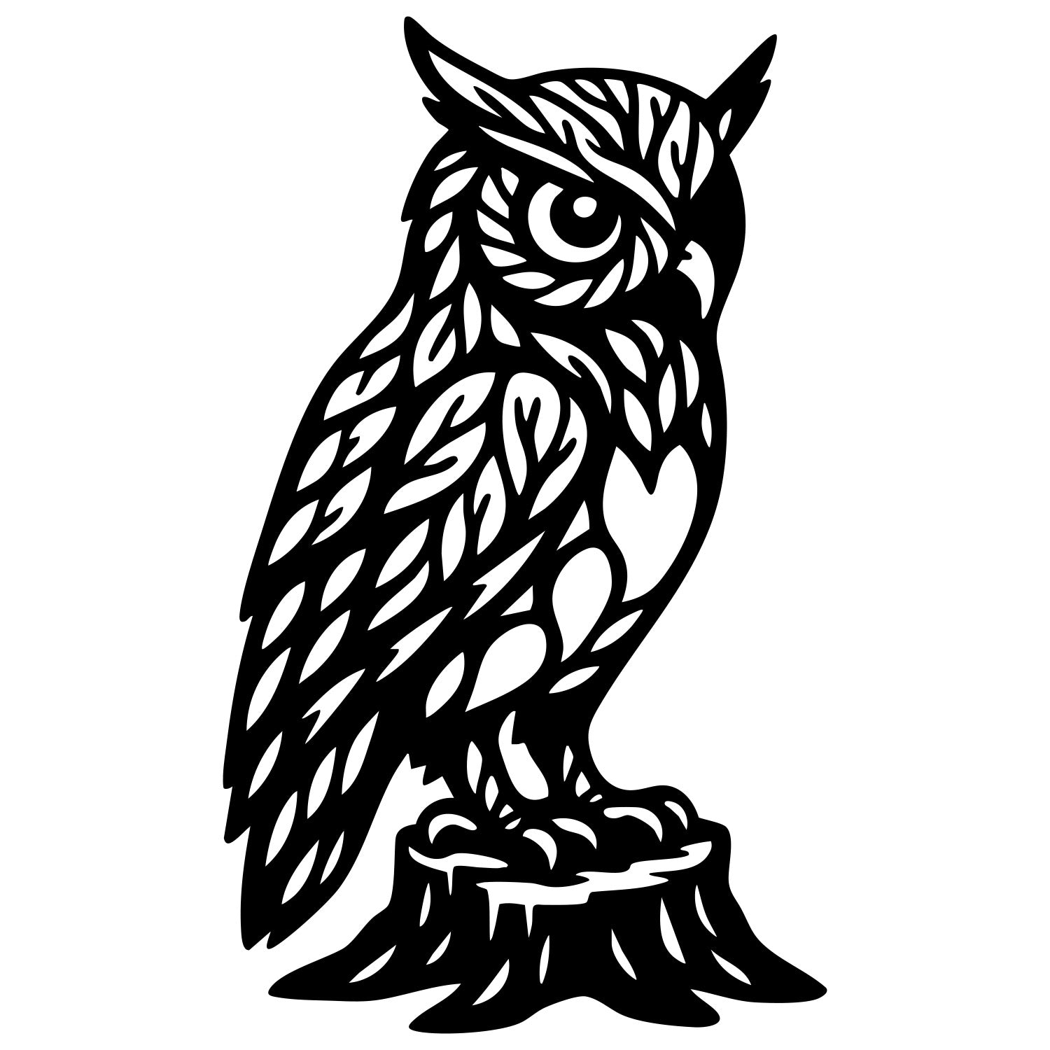 Owl Tree DXF File – CNC Cutting Design | ABOWL261