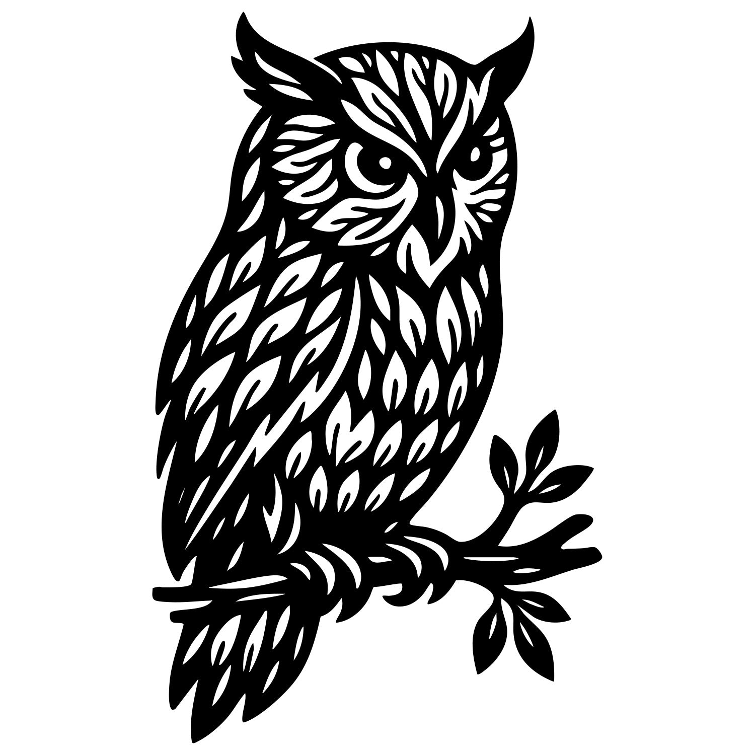 Owl Tree DXF File – CNC Cutting Design | ABOWL263