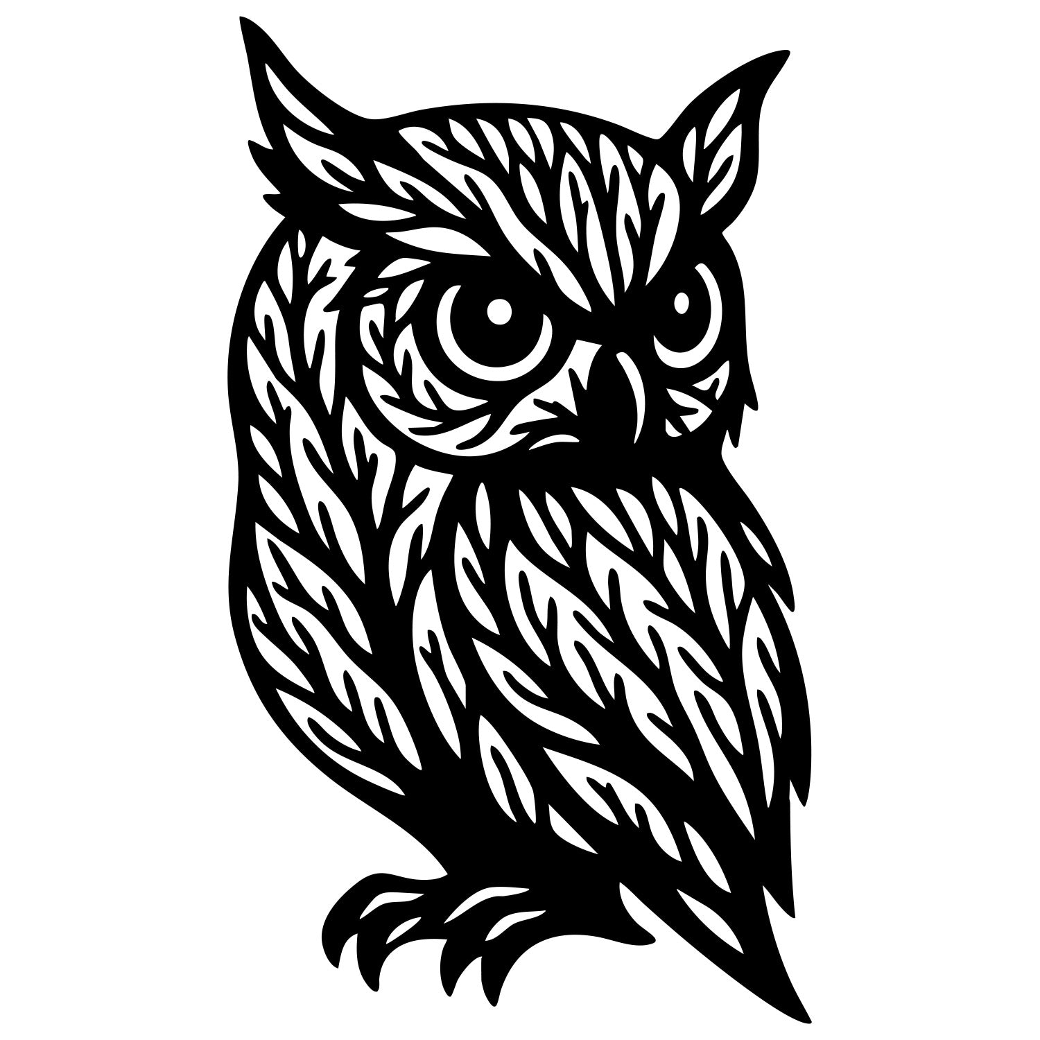 Owl Tree DXF File – CNC Cutting Design | ABOWL264