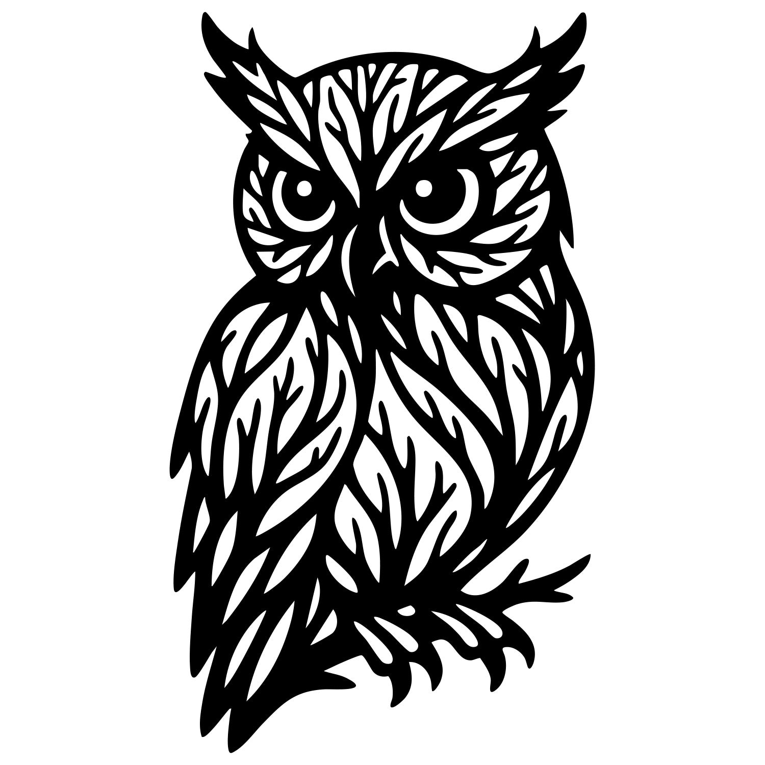 Owl Tree DXF File – CNC Cutting Design | ABOWL265