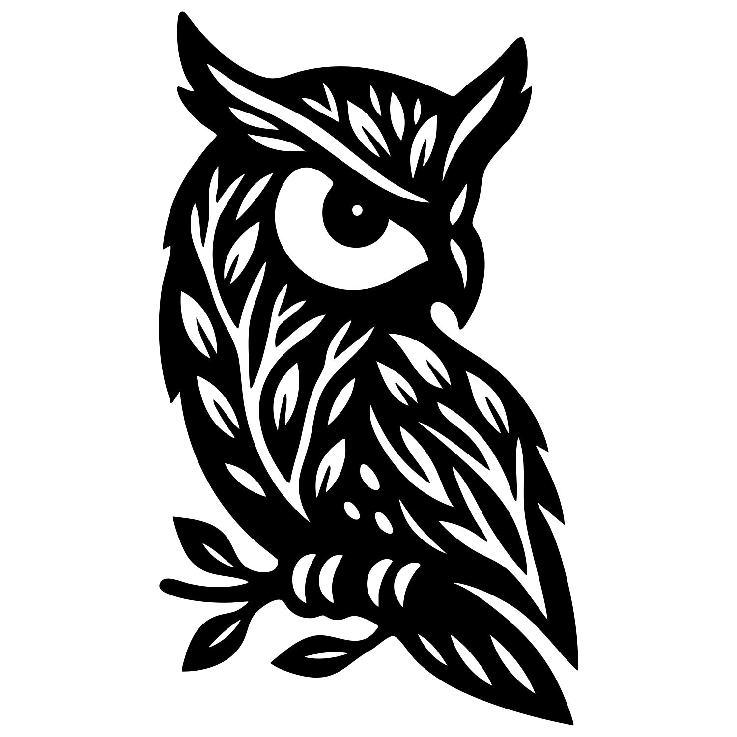Owl Tree DXF File – CNC Cutting Design | ABOWL266