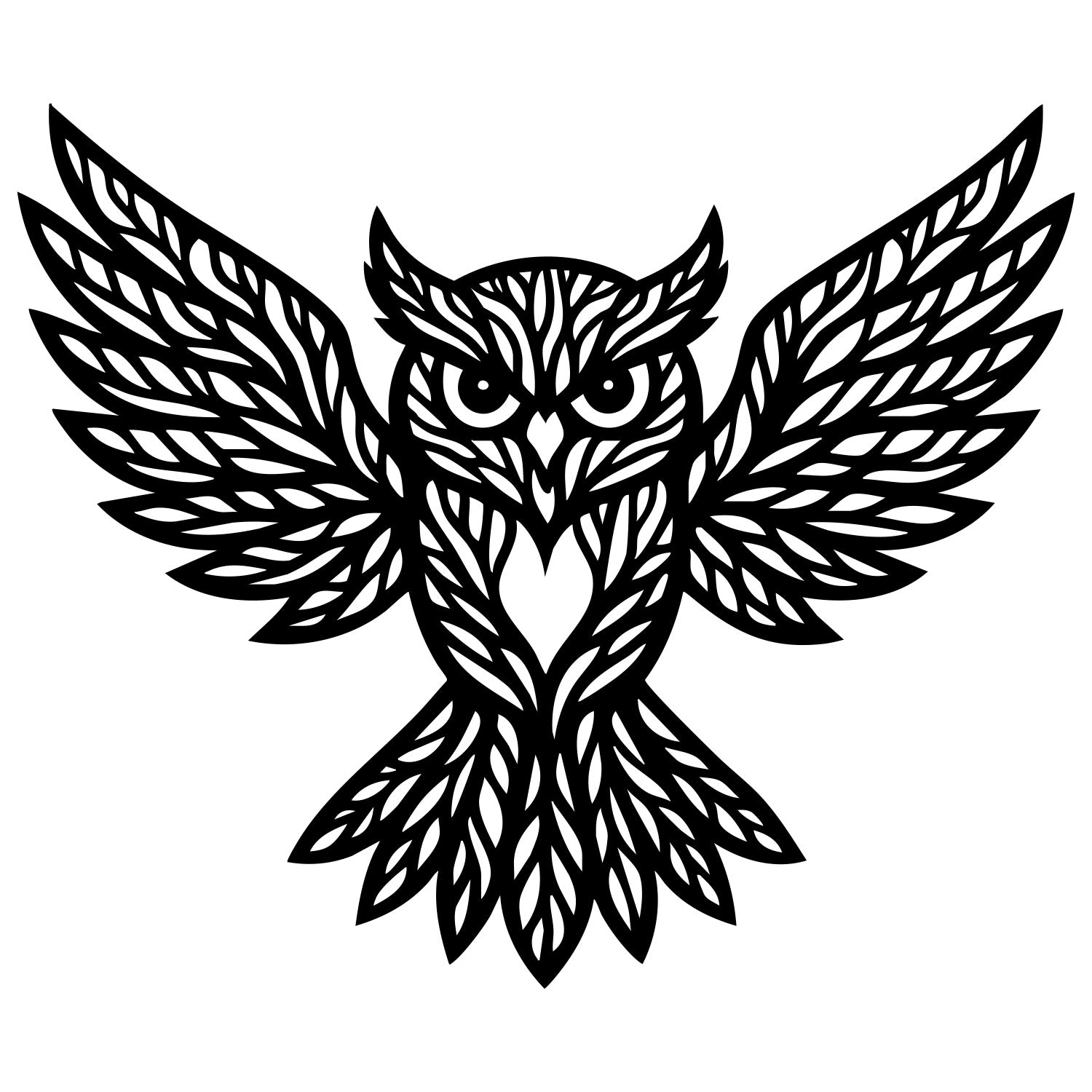 Owl Tree DXF File – CNC Cutting Design | ABOWL268