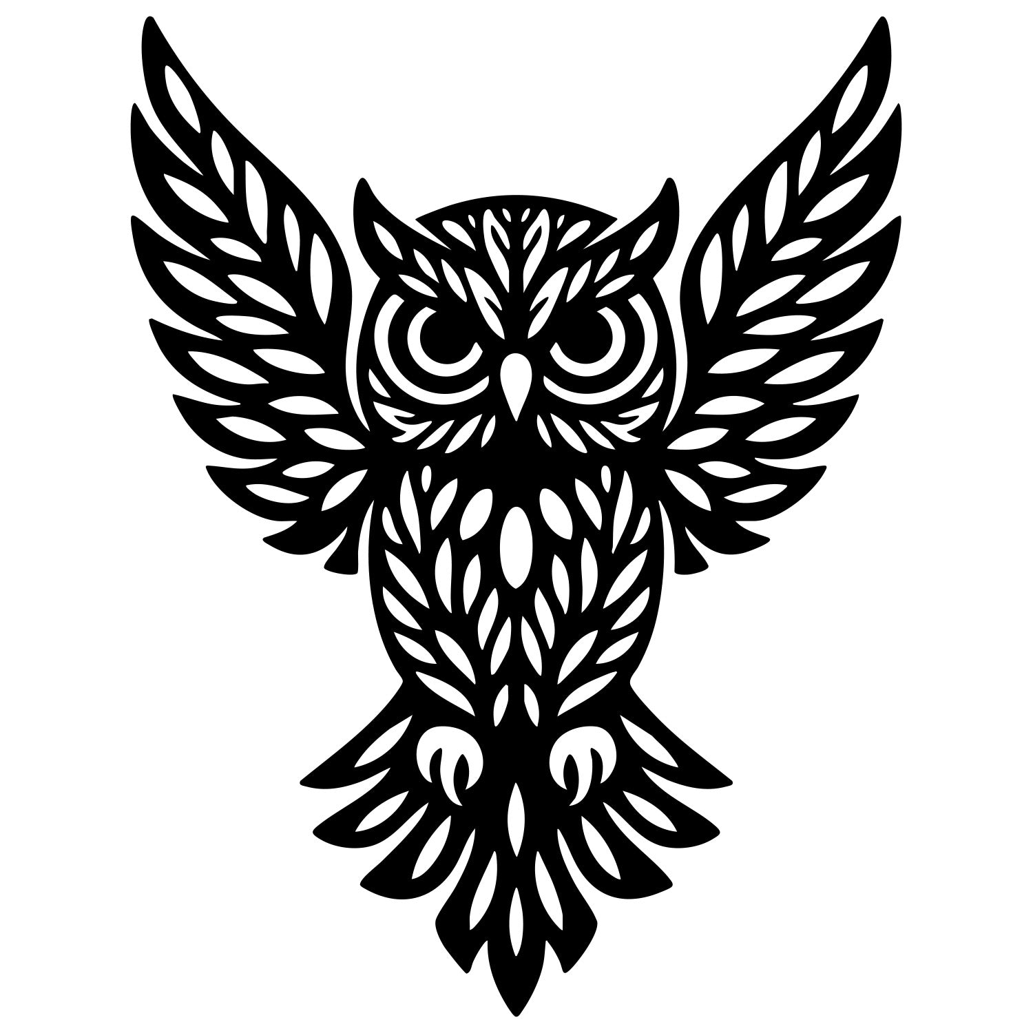 Owl Tree DXF File – CNC Cutting Design | ABOWL273