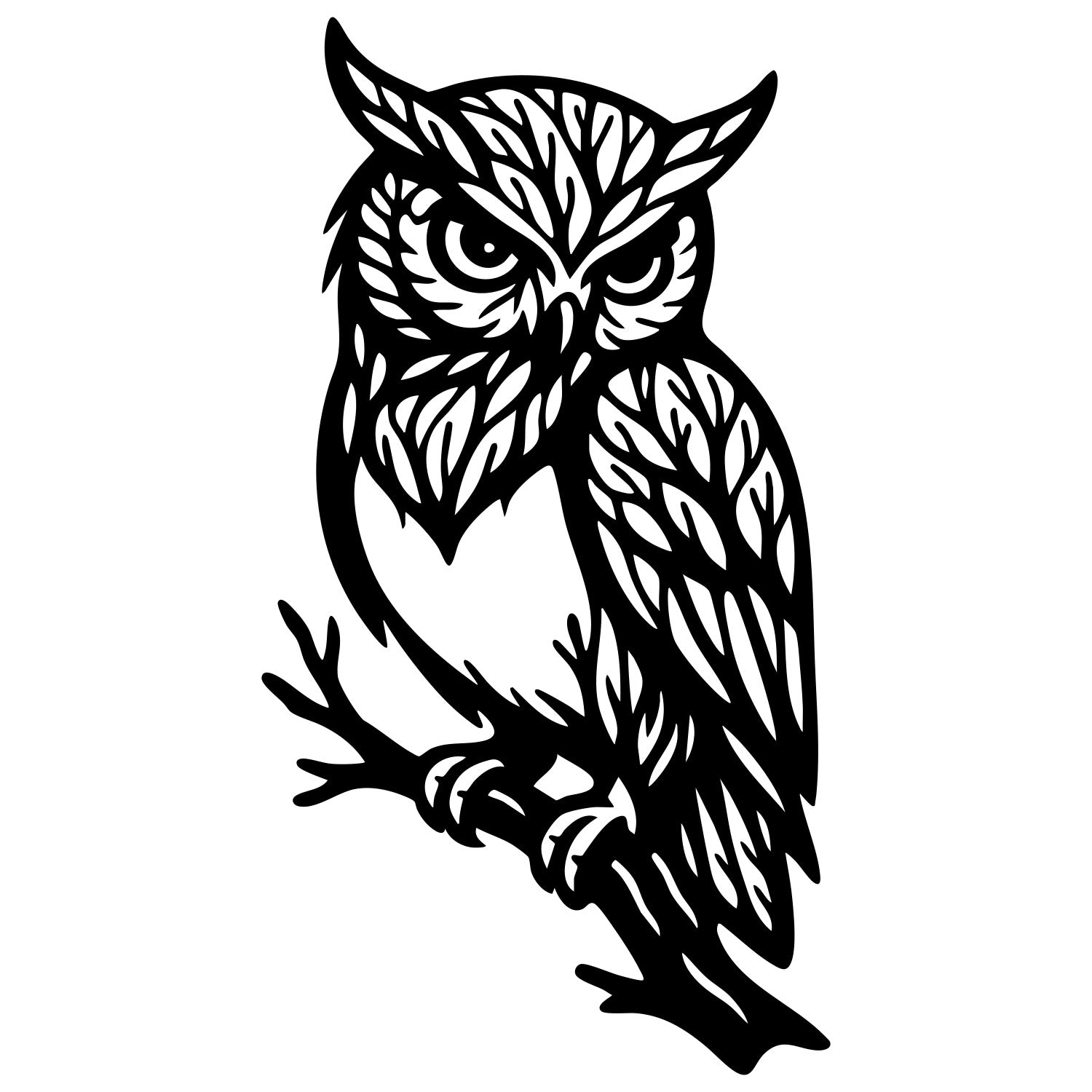 Owl Tree DXF File – CNC Cutting Design | ABOWL280