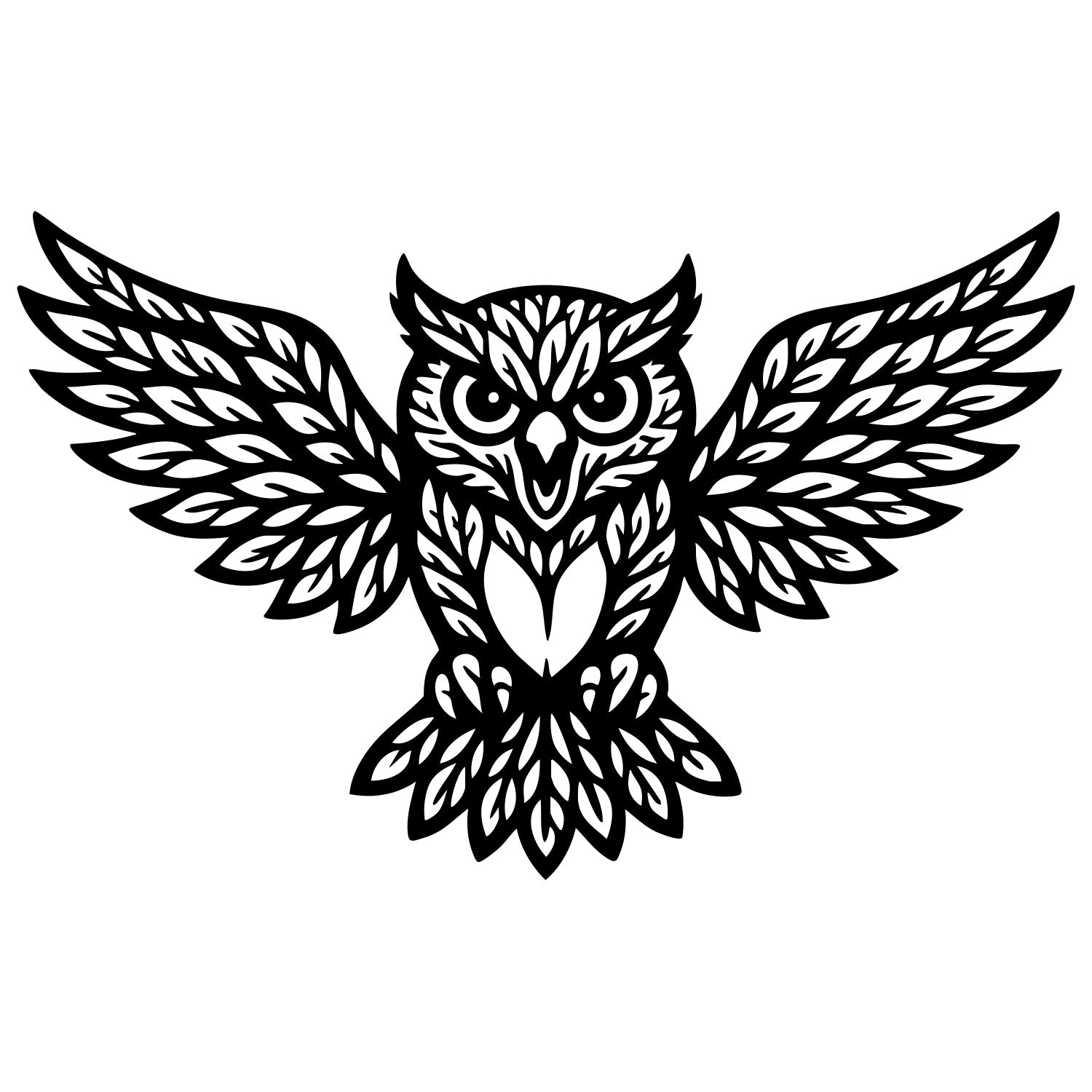 Owl Tree DXF File – CNC Cutting Design | ABOWL290