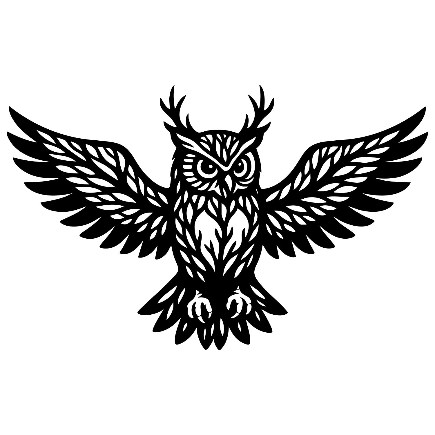 Owl Tree DXF File – CNC Cutting Design | ABOWL303