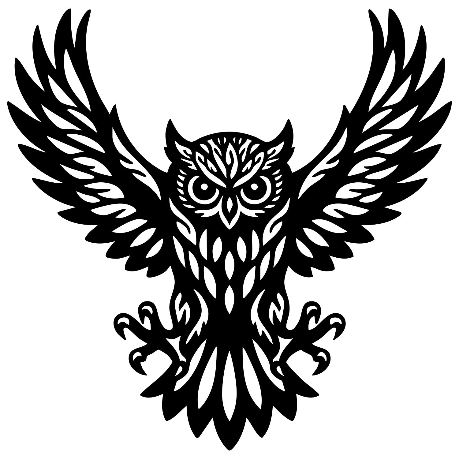 Owl Tree DXF File – CNC Cutting Design | ABOWL306