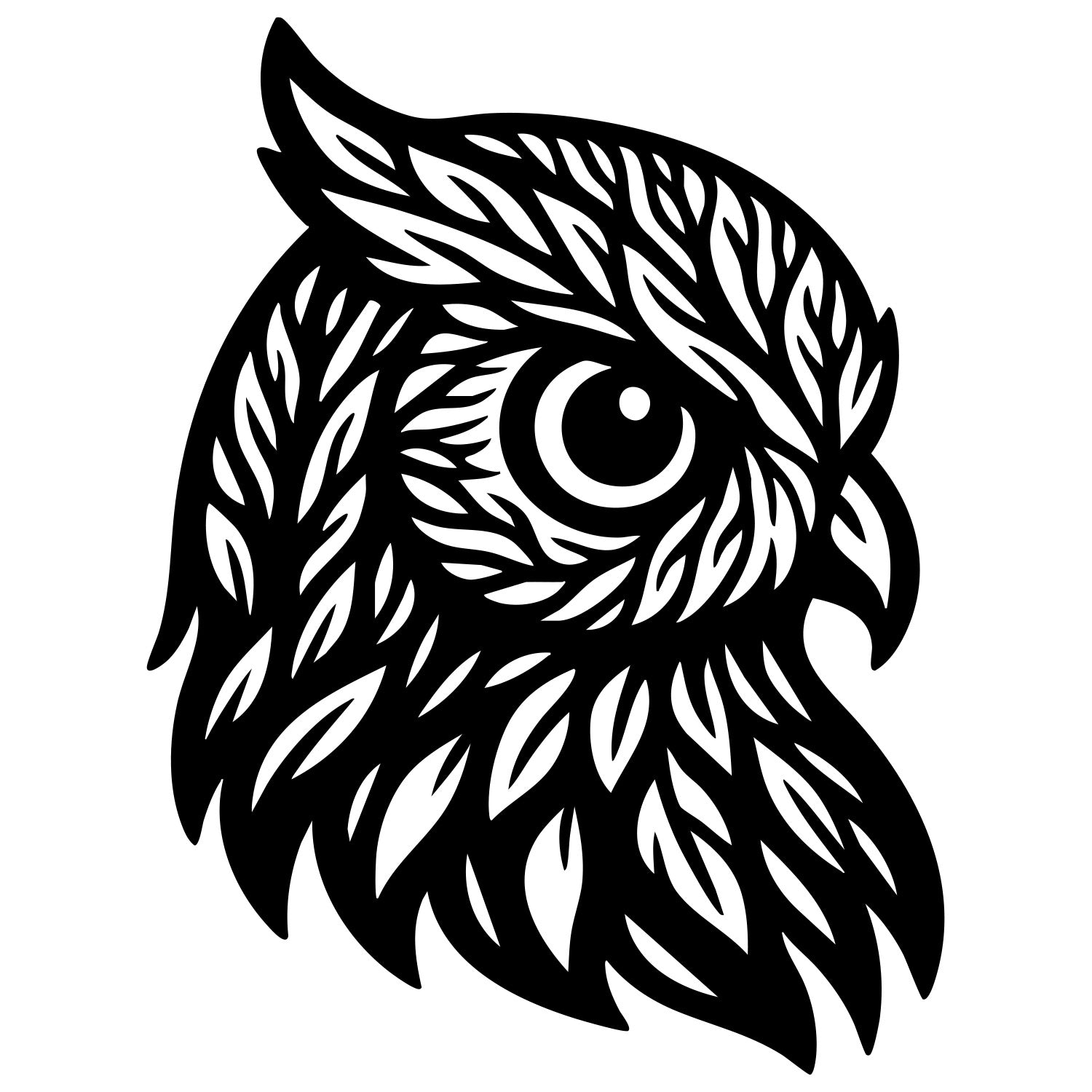 Owl Tree Head DXF File – CNC Cutting Design | ABOWL158