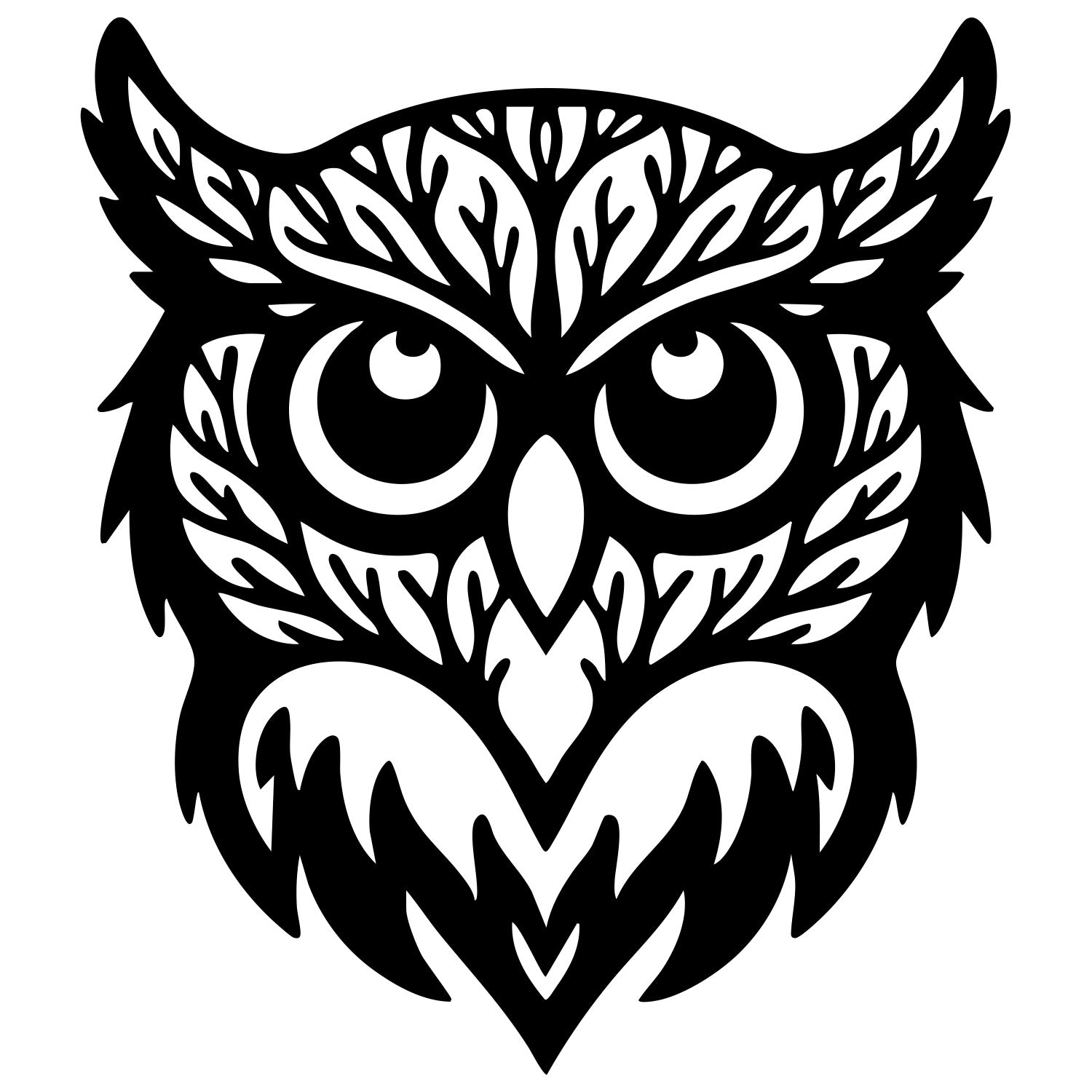 Owl Tree Head DXF File – CNC Cutting Design | ABOWL172