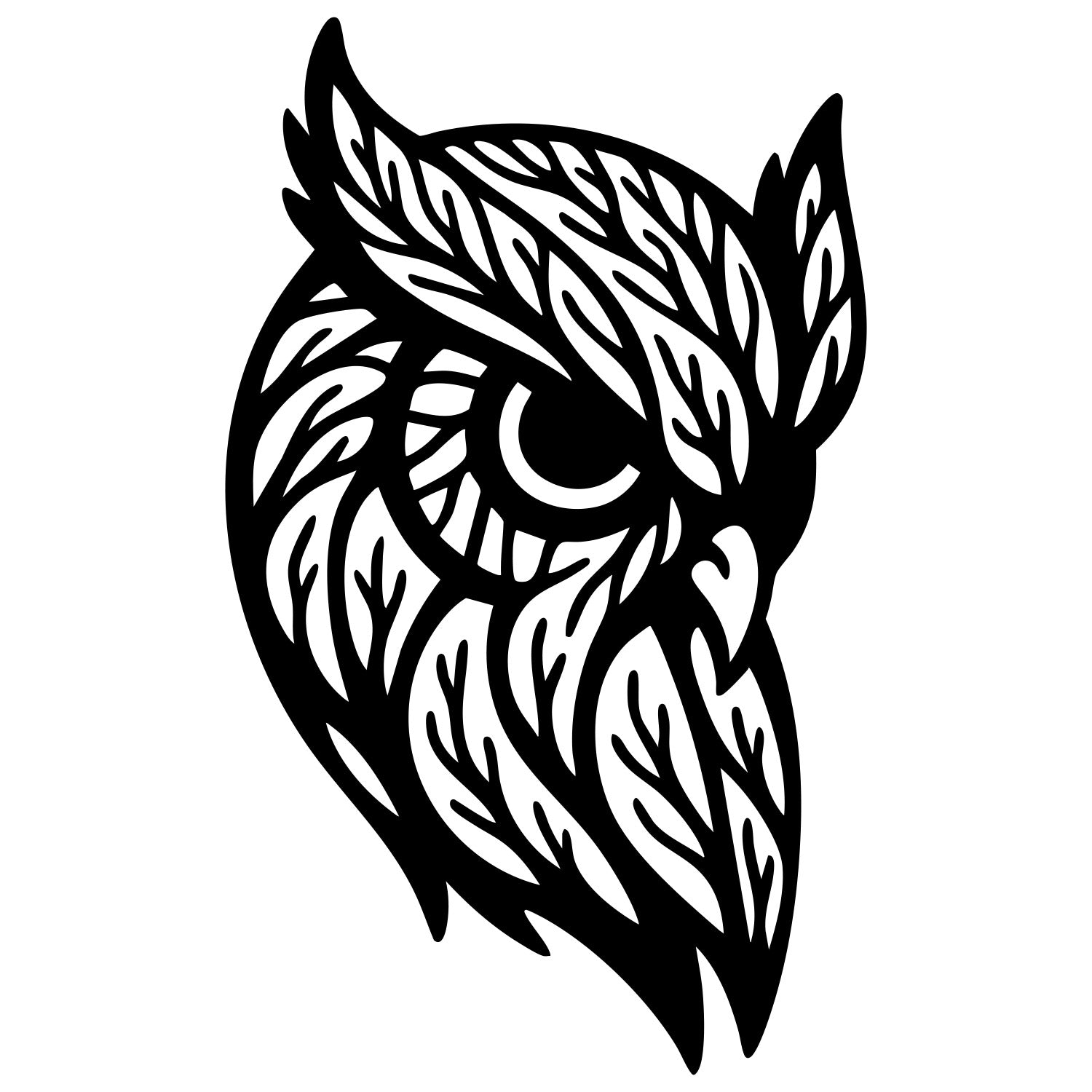 Owl Tree Head DXF File – CNC Cutting Design | ABOWL179