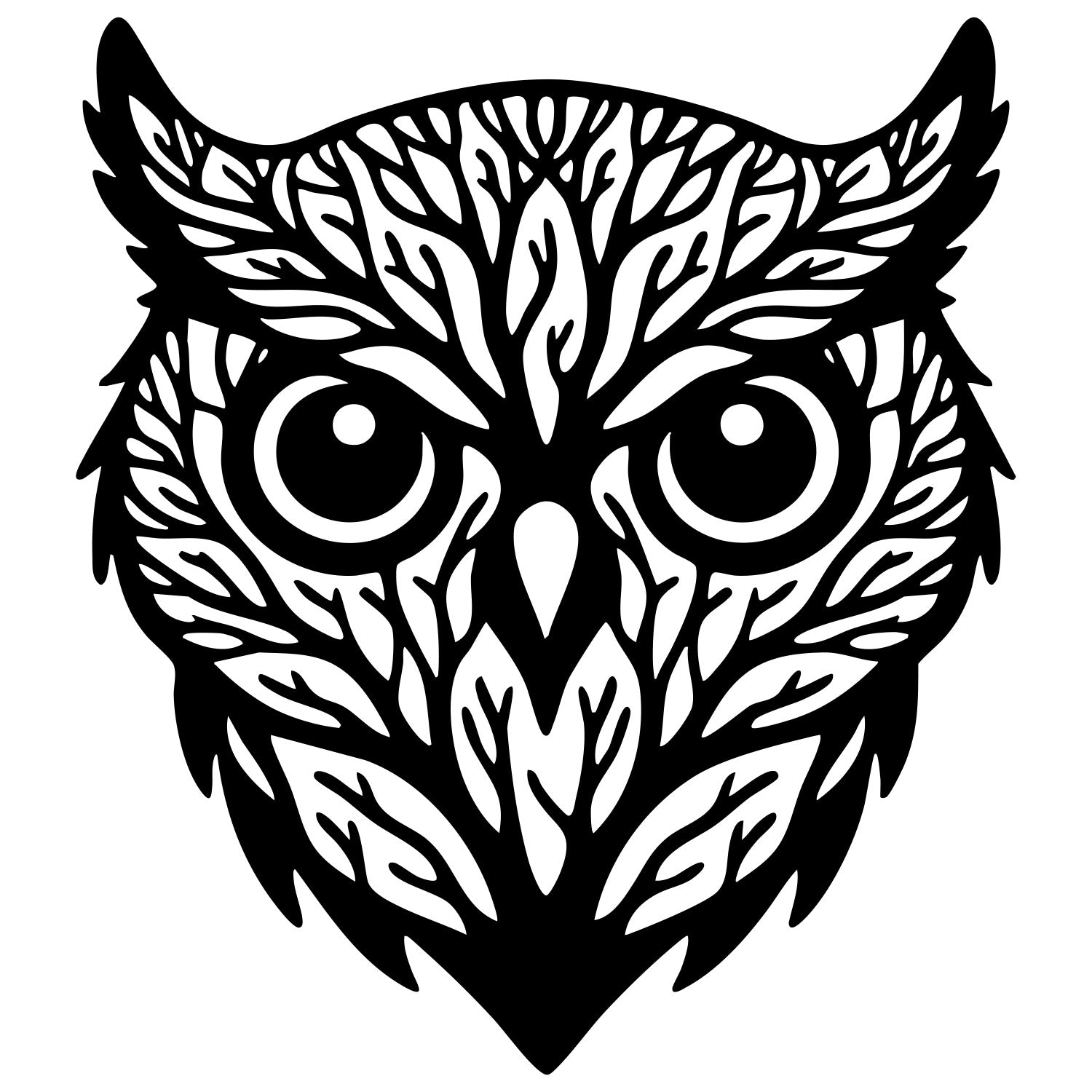 Owl Tree Head DXF File – CNC Cutting Design | ABOWL188