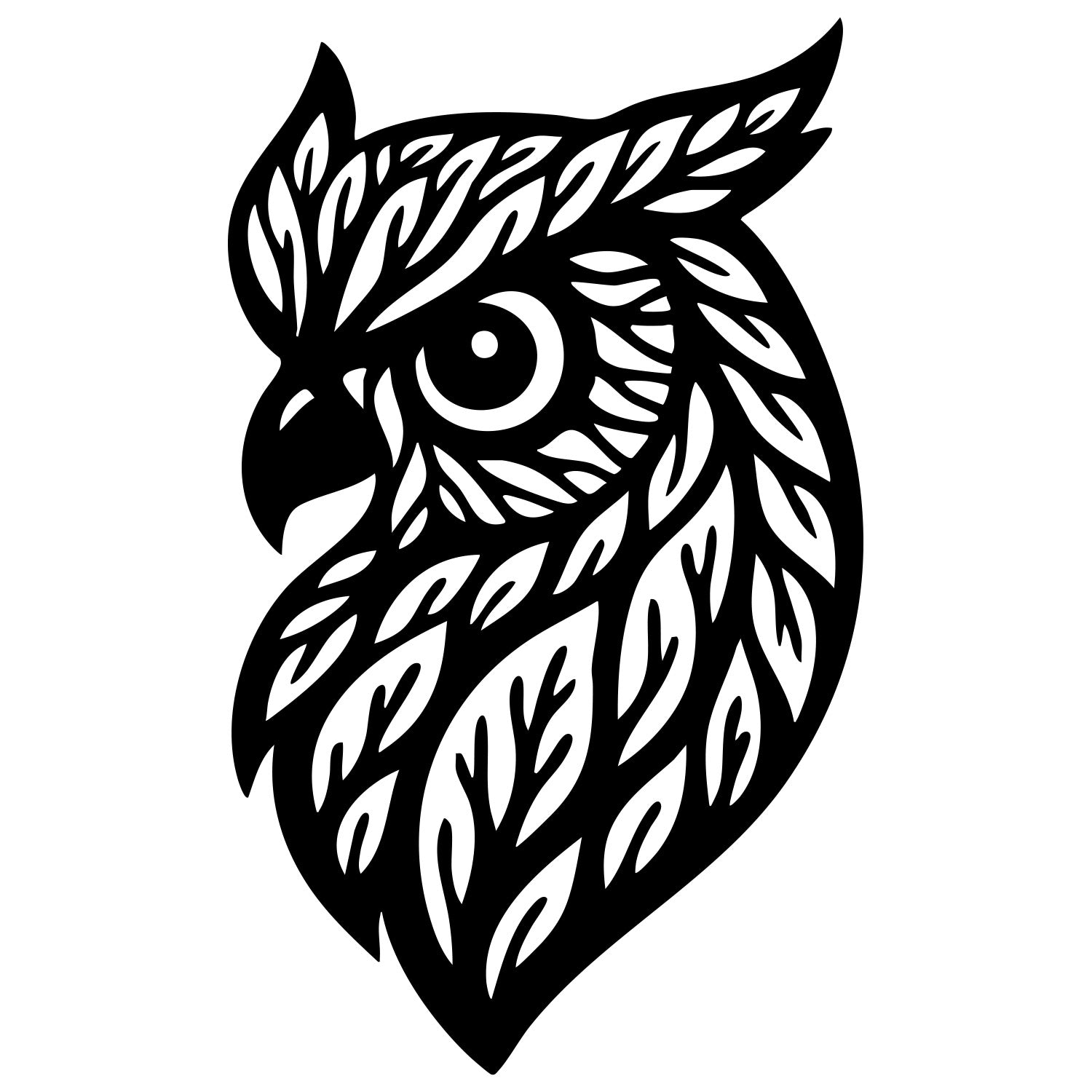 Owl Tree Head DXF File – CNC Cutting Design | ABOWL192