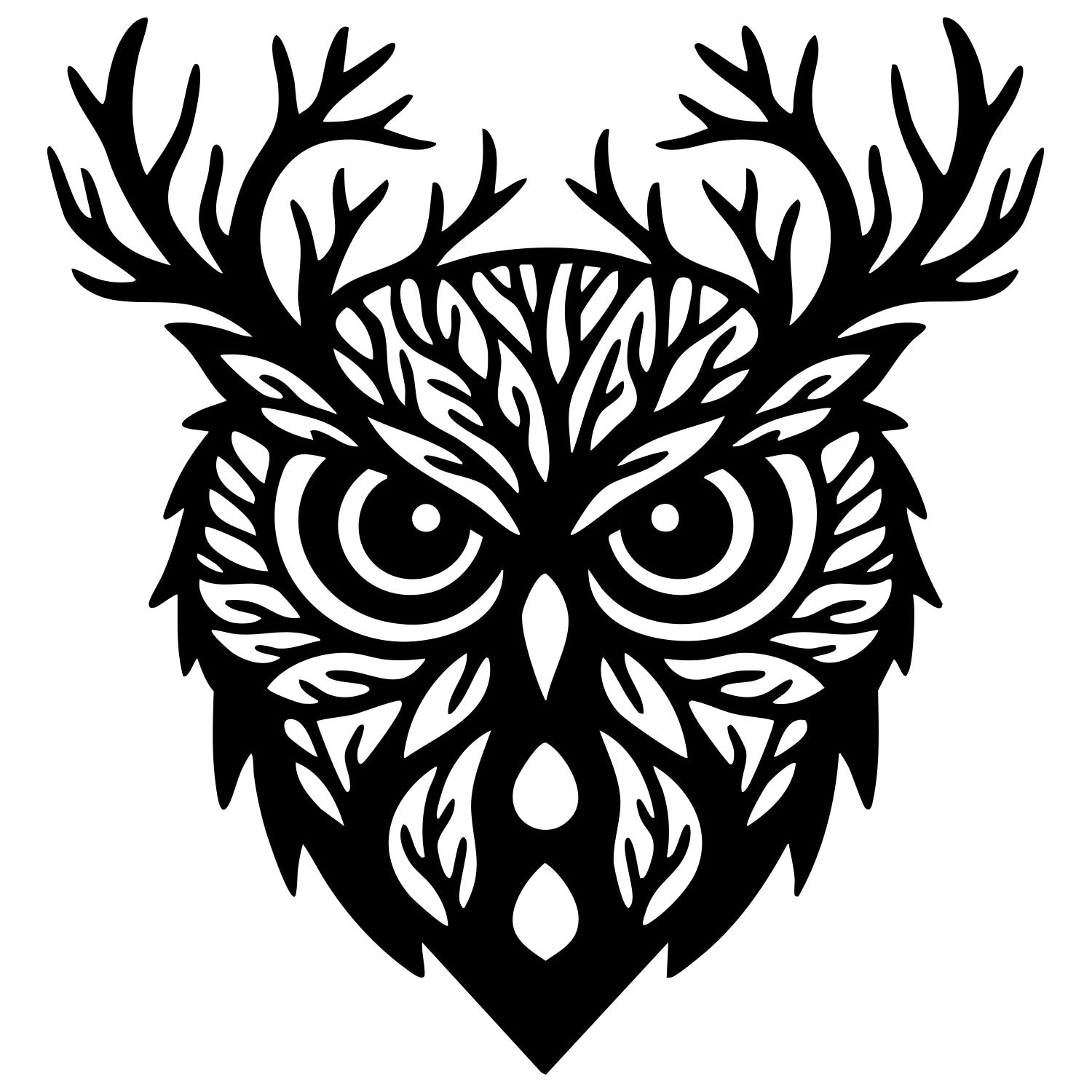 Owl Tree Head DXF File – CNC Cutting Design | ABOWL215