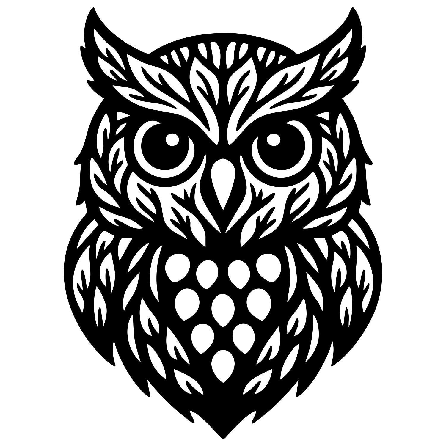 Owl Tree Head DXF File – CNC Cutting Design | ABOWL224