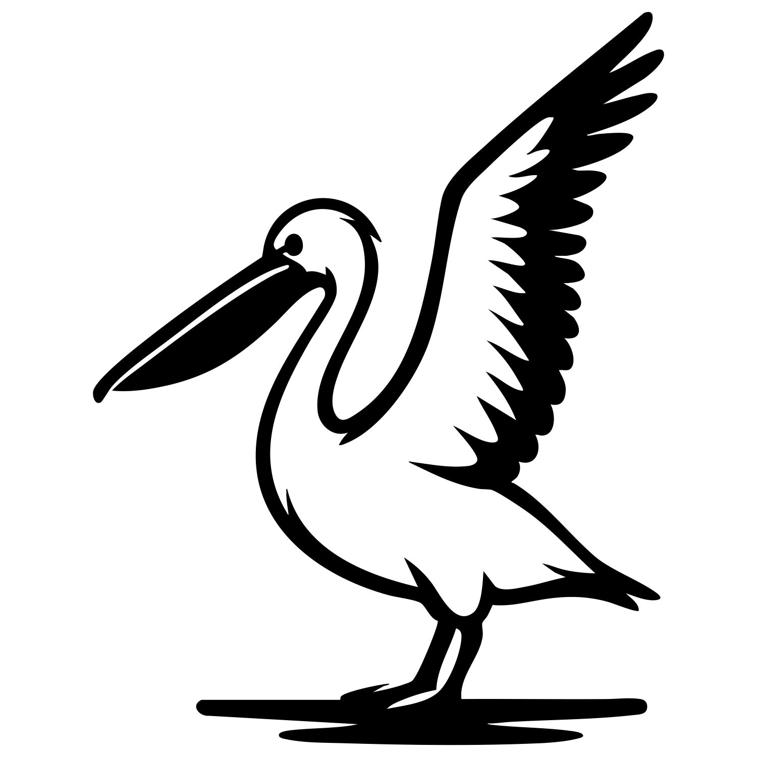 Pelican DXF File – CNC Cutting Design | ABPELICAN101