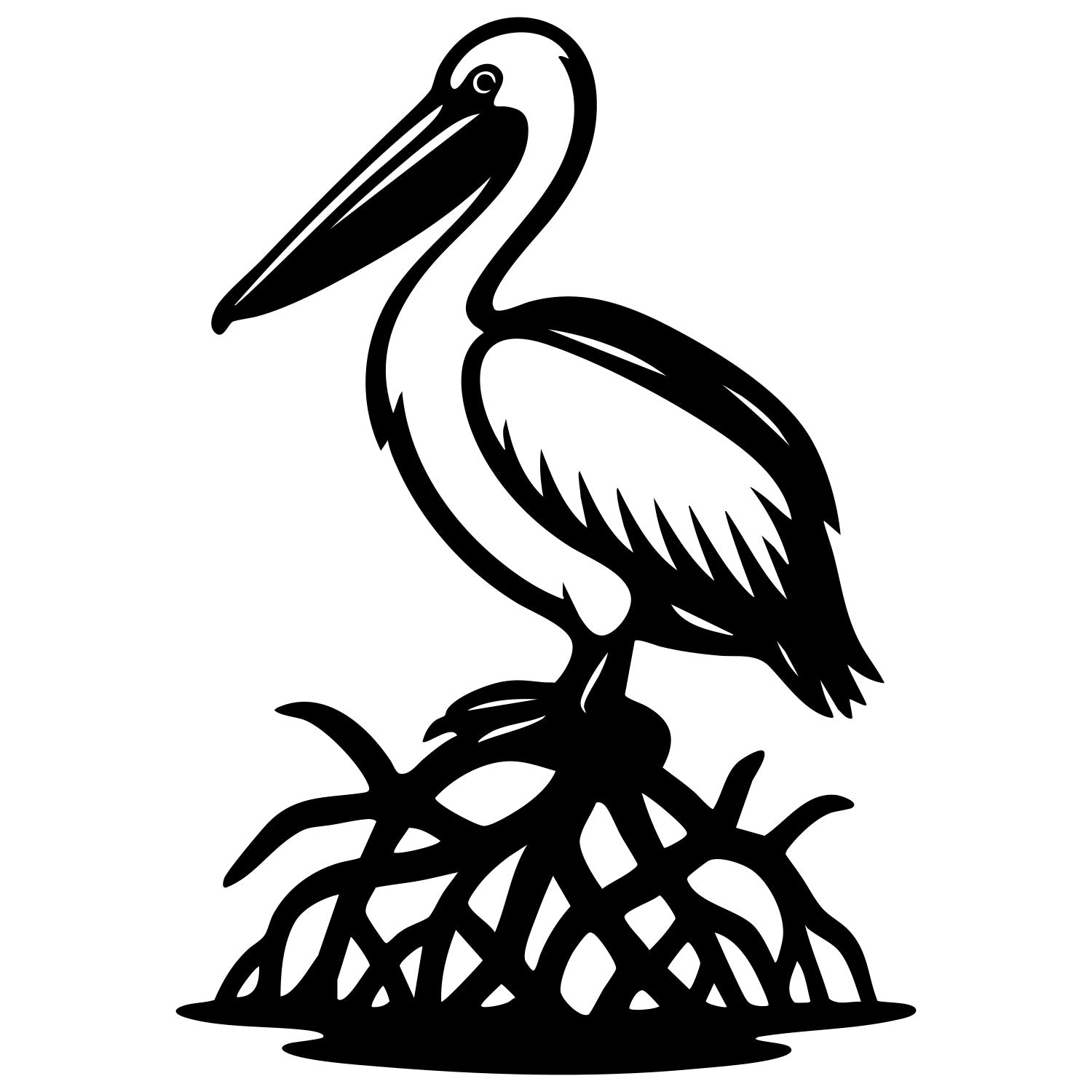 Pelican DXF File – CNC Cutting Design | ABPELICAN108