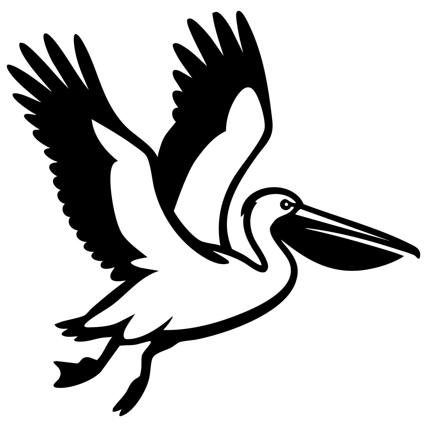 Pelican DXF File – CNC Cutting Design | ABPELICAN116